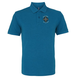 TEAL HEATHER  EMB  POLO MEP 2225